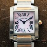 Super Clone Cartier Tank Francaise 2 Tone Rose Gold Pink Watch CC708177_th.jpg